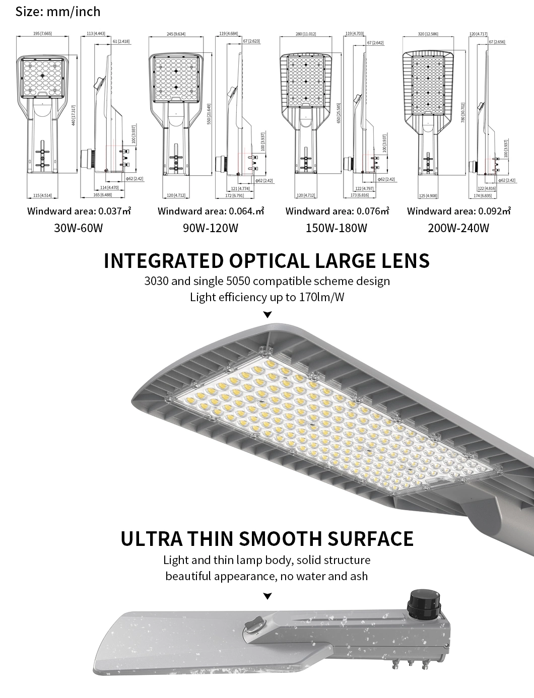 Energy Saving High Efficiency LED Street Light Roadway Light