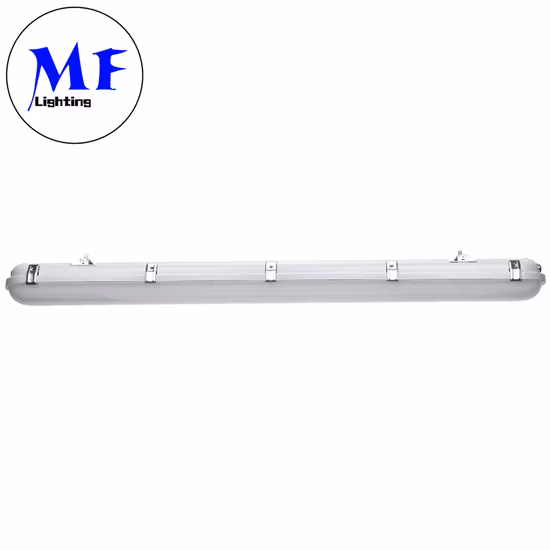 140lm/W 2FT 4FT 5FT 20W 40W 60W IP66 Éclairage de tunnel à LED Éclairage d'entrepôt de parking Lumière résistante aux intempéries Capteur de mouvement Tunnel LED d'urgence Tri Proof Light